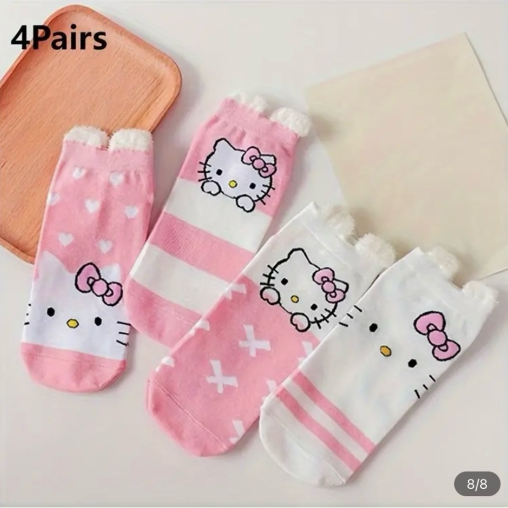 New Hello Kitty Socks Set of 4